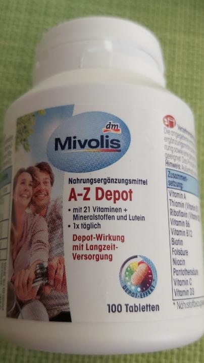 Fotografie - A-Z Depot, Komplet tablety s 21 Vitamíny, Minerály a Luteinem