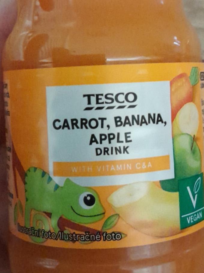 Fotografie - carot,banana,apple drink Tesco
