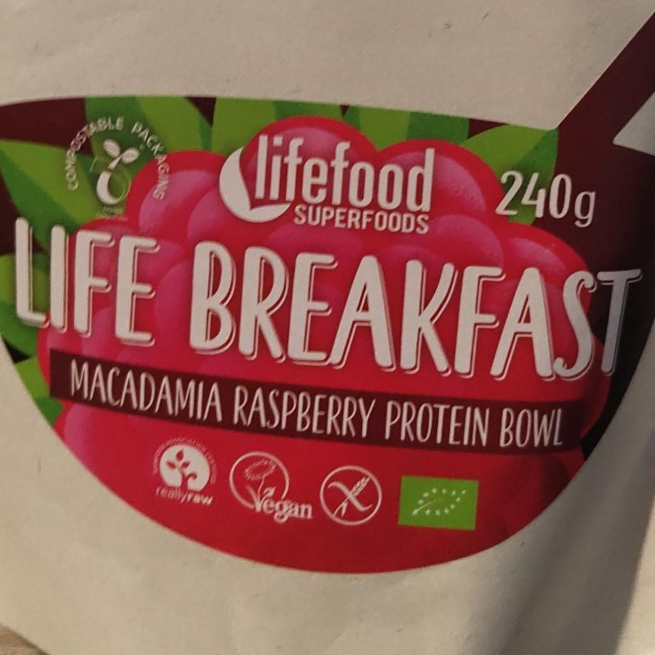 Fotografie - Bio Life Breakfast Macadamia Raspberry Protein Bowl Lifefood