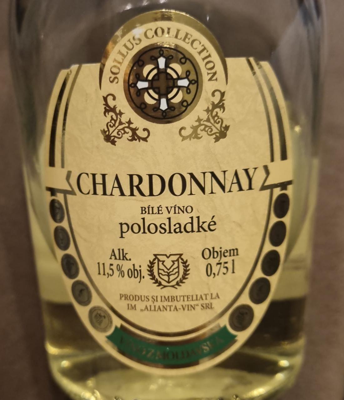 Fotografie - Chardonnay bílé víno polosladké Sollus
