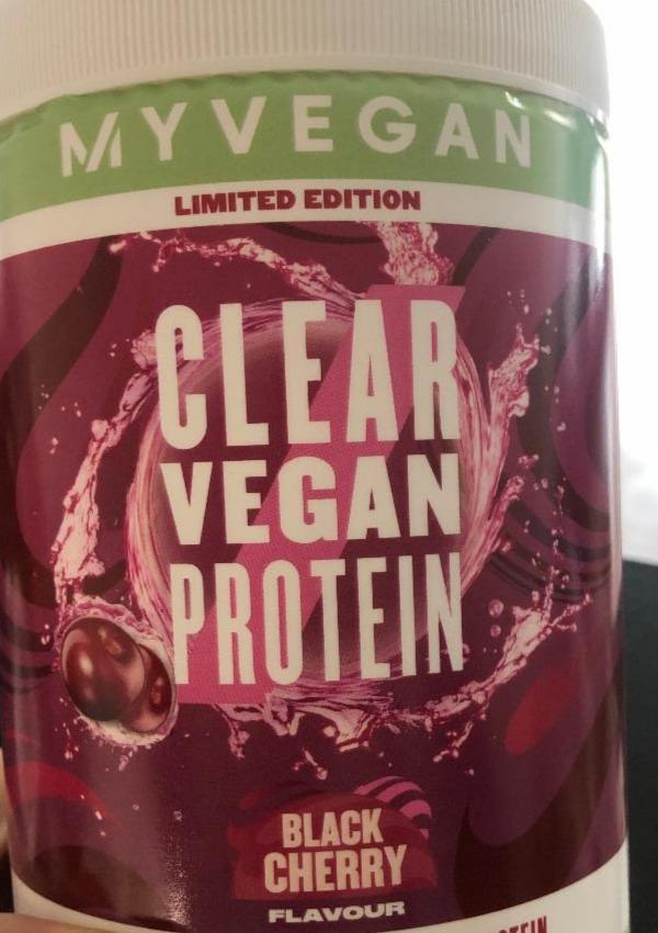 Fotografie - clear vegan protein black cherry MyVegan