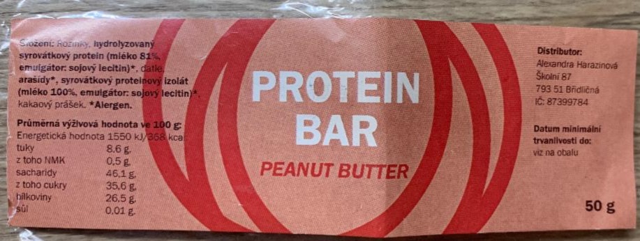 Fotografie - Protein Bar Peanut Butter Svět plodů