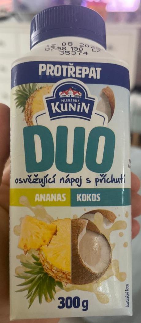 Fotografie - DUO osvěžující nápoj s příchutí ananas/kokos Kunín