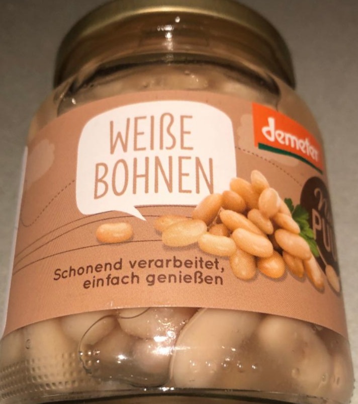 Fotografie - Weisse Bohnen Bio Demeter bílá fazole