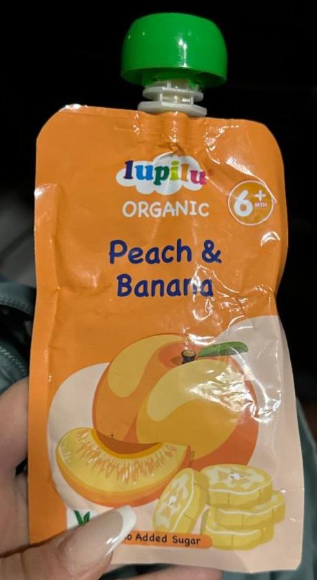 Fotografie - Organic Peach & Banana No Added Sugar Lupilu