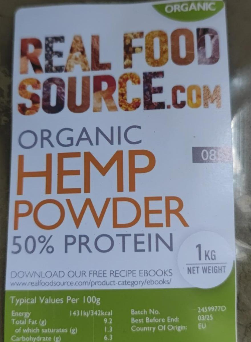 Fotografie - Organic hemp powder 50% protein Real food source.com