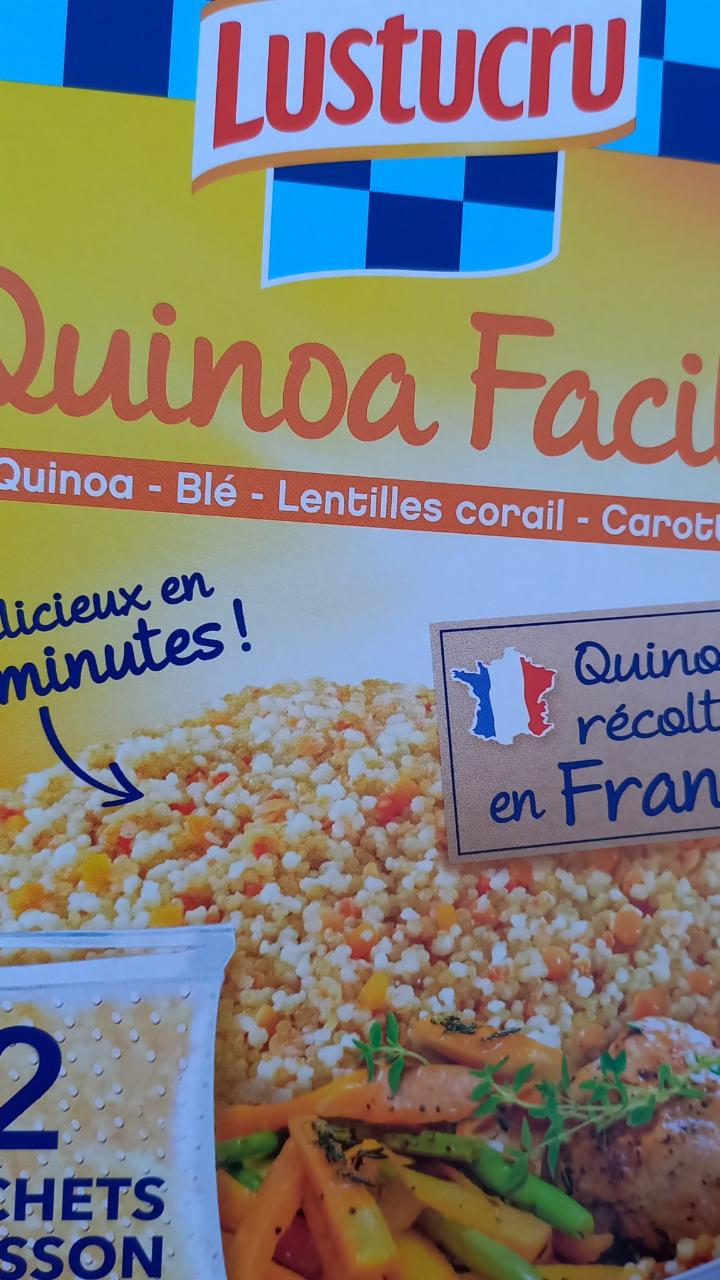 Fotografie - Quinoa Facile Blé Lentilles Corail Carottes Sachets Cuisson Lustucru