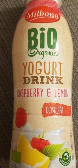 Fotografie - Bio Organic Yoghurt drink Raspberry & Lemon 0,1% fat Milbona