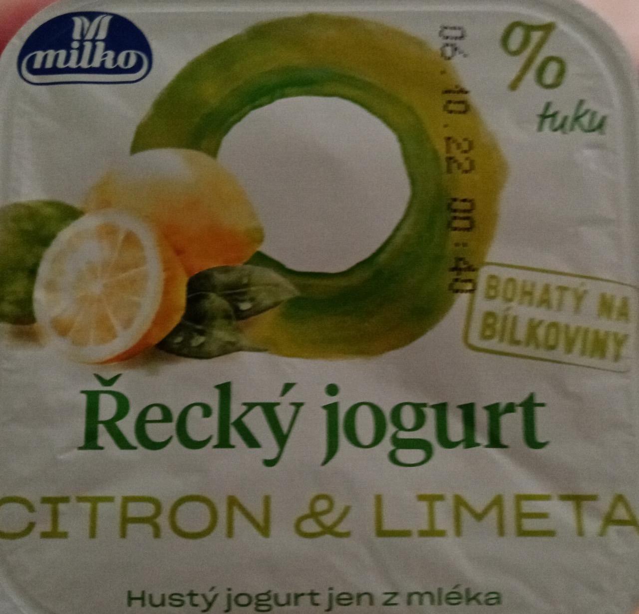 Fotografie - Řecký jogurt limetka citron Milko