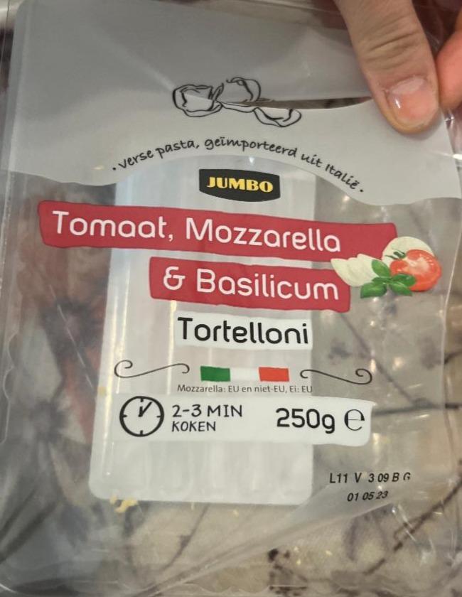 Fotografie - Tomaat, mozzarela & basilicum Tortelloni Jumbo
