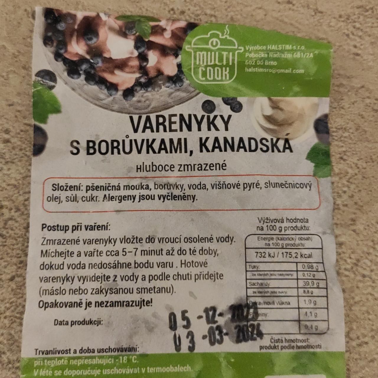 Fotografie - Varenyky s borůvkami, kanadská Multicook