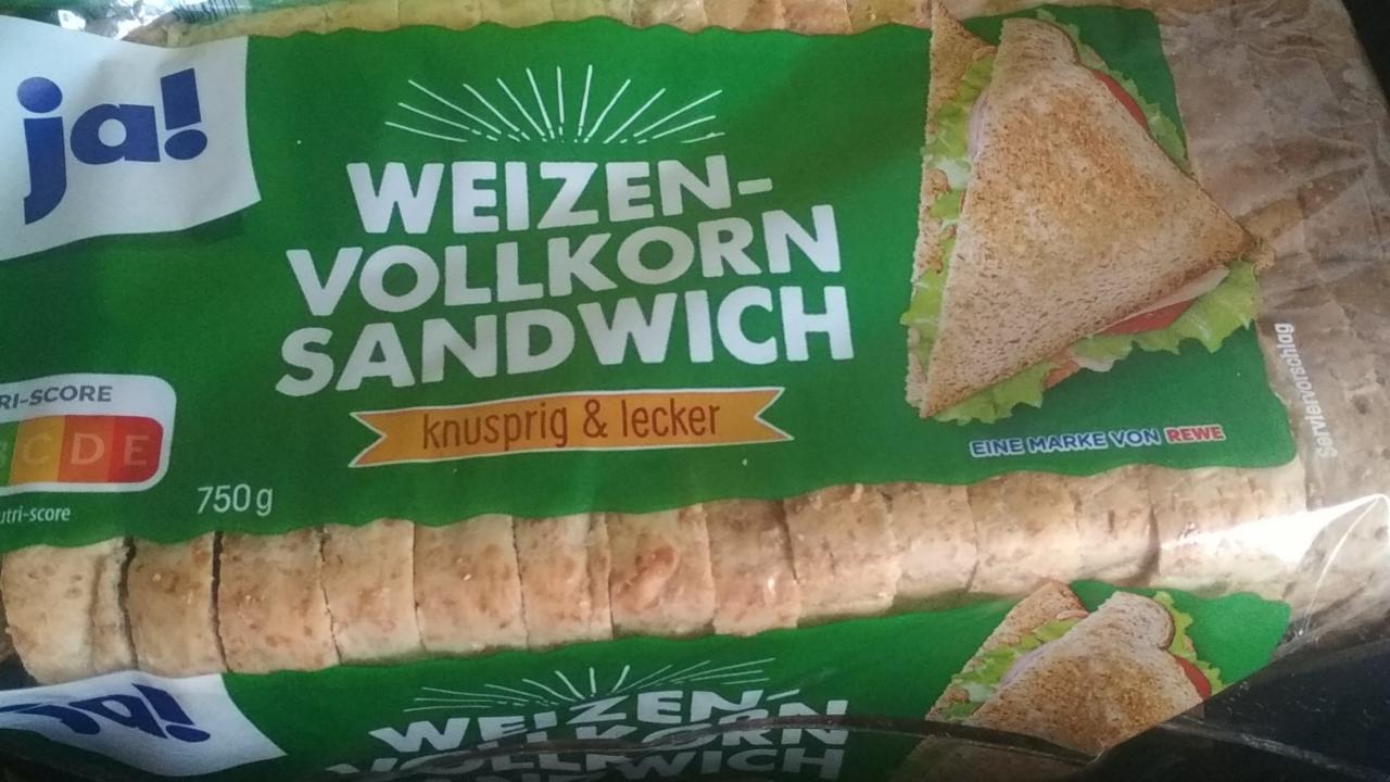 Fotografie - Weizen-Vollkorn Sandwich Ja!
