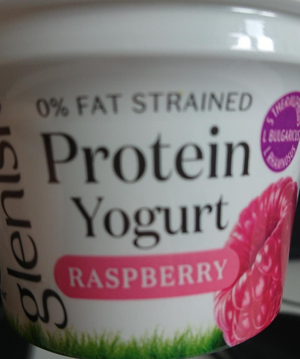 Fotografie - Protein Yogurt Raspberry 0% fat Glenisk