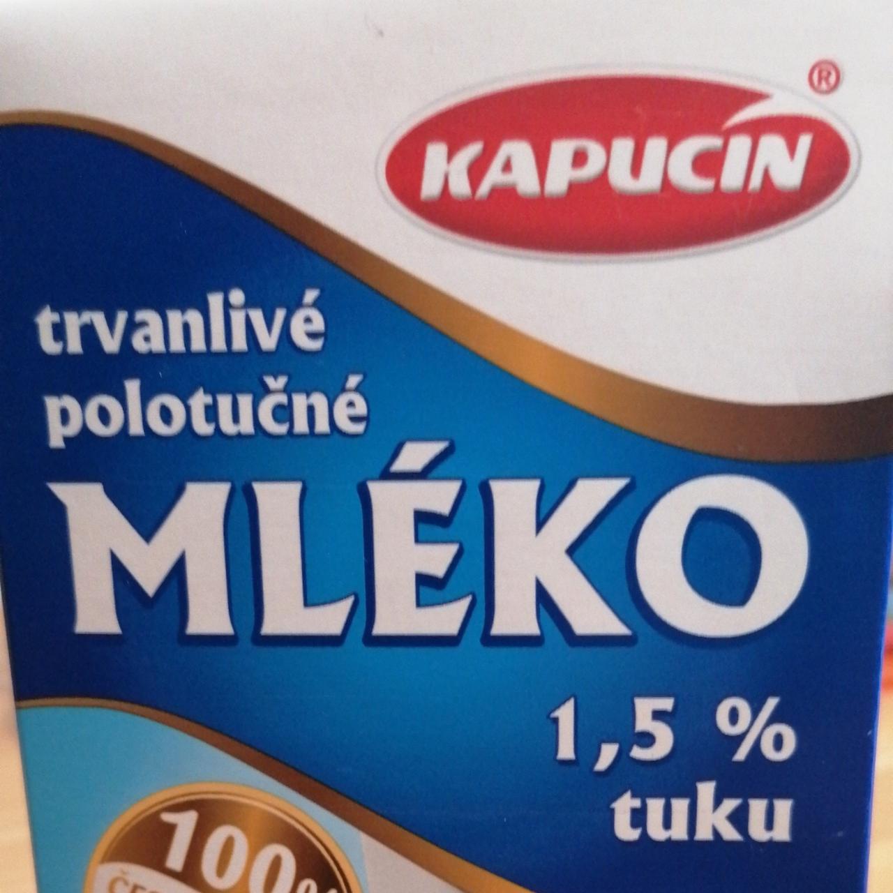 Fotografie - Mléko trvanlivé polotučné 1,5% tuku Kapucín