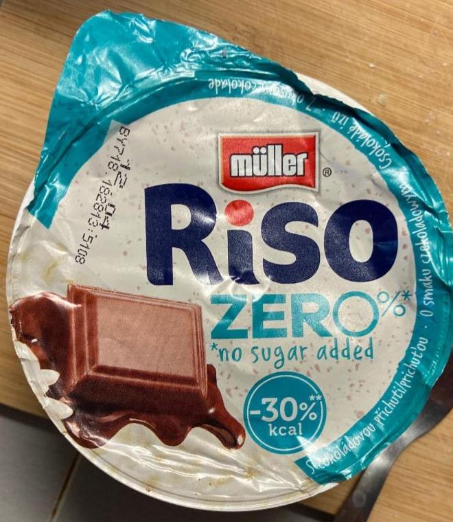 Fotografie - Riso ZERO % no sugar added čokoládová příchuť Müller