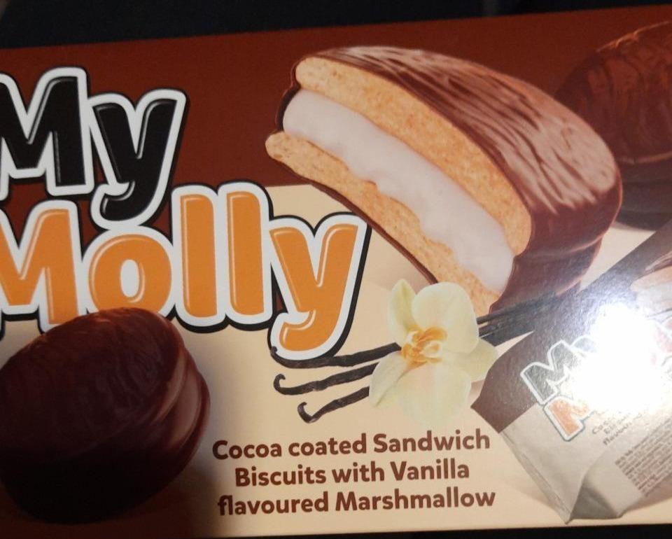 Fotografie - Cocoa coated Sandwich Biscuits with Vanilla flavoured Marshmallow My Molly