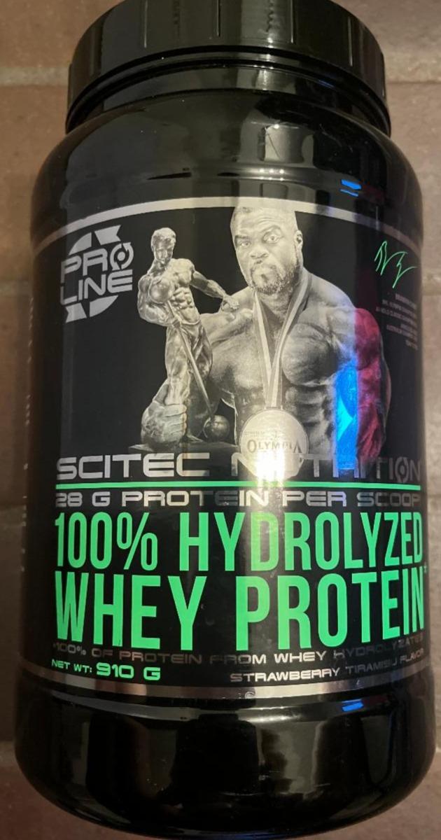 Fotografie - 100% Hydrolyzed Whey Protein ProLine Strawberry Tiramisu Scitec Nutrition