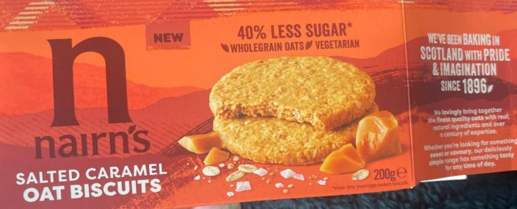 Fotografie - salted caramel oat biscuits 40% less sugar Nairn’s