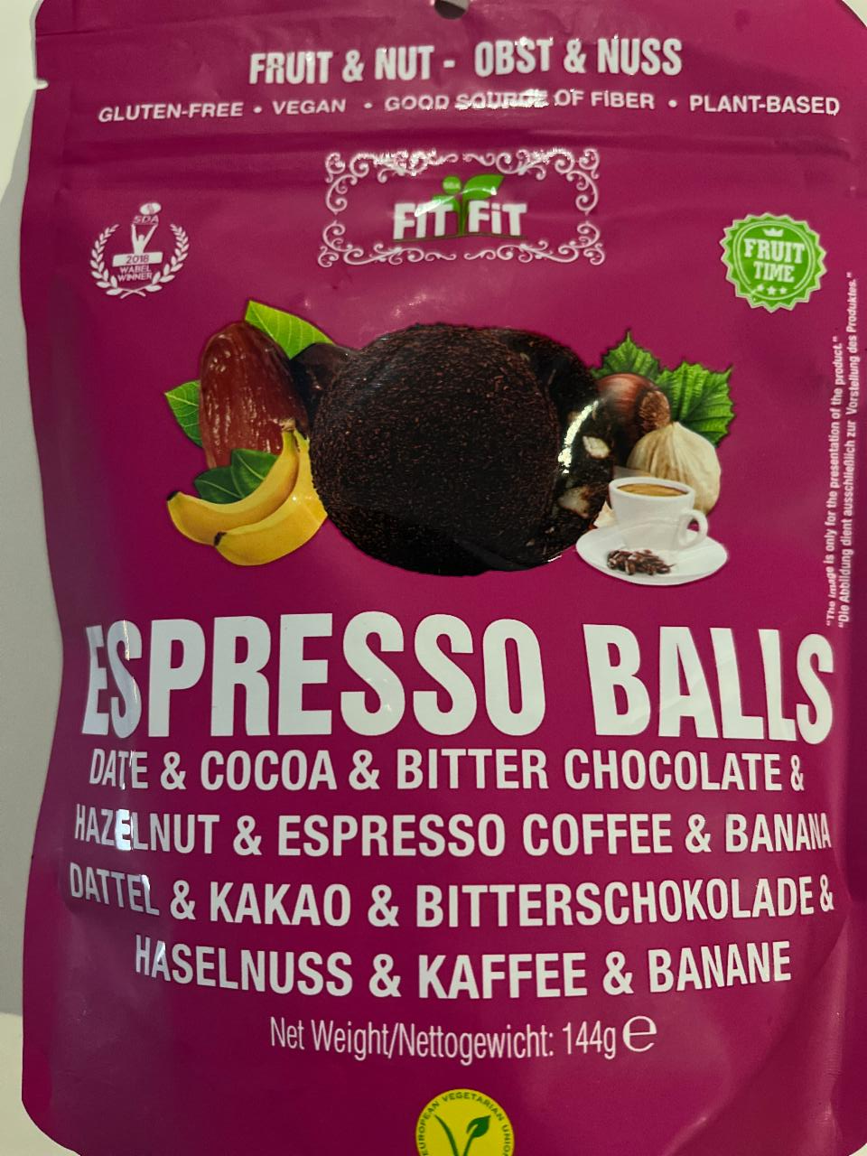 Fotografie - espresso balls vegan Fit Fit
