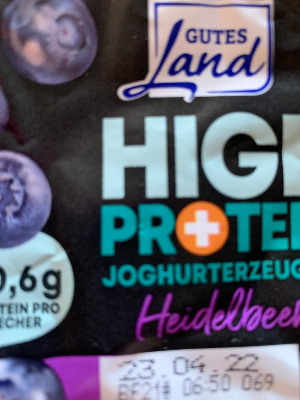 Fotografie - High protein joghurterzeugnis Heidelbeere Gutes Land