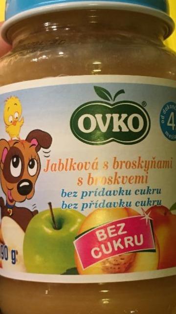 Fotografie - Ovko jablková s broskvemi bez přídavku cukru