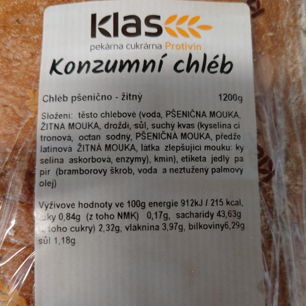 Fotografie - Konzumní chléb pšenično - žitný Klas