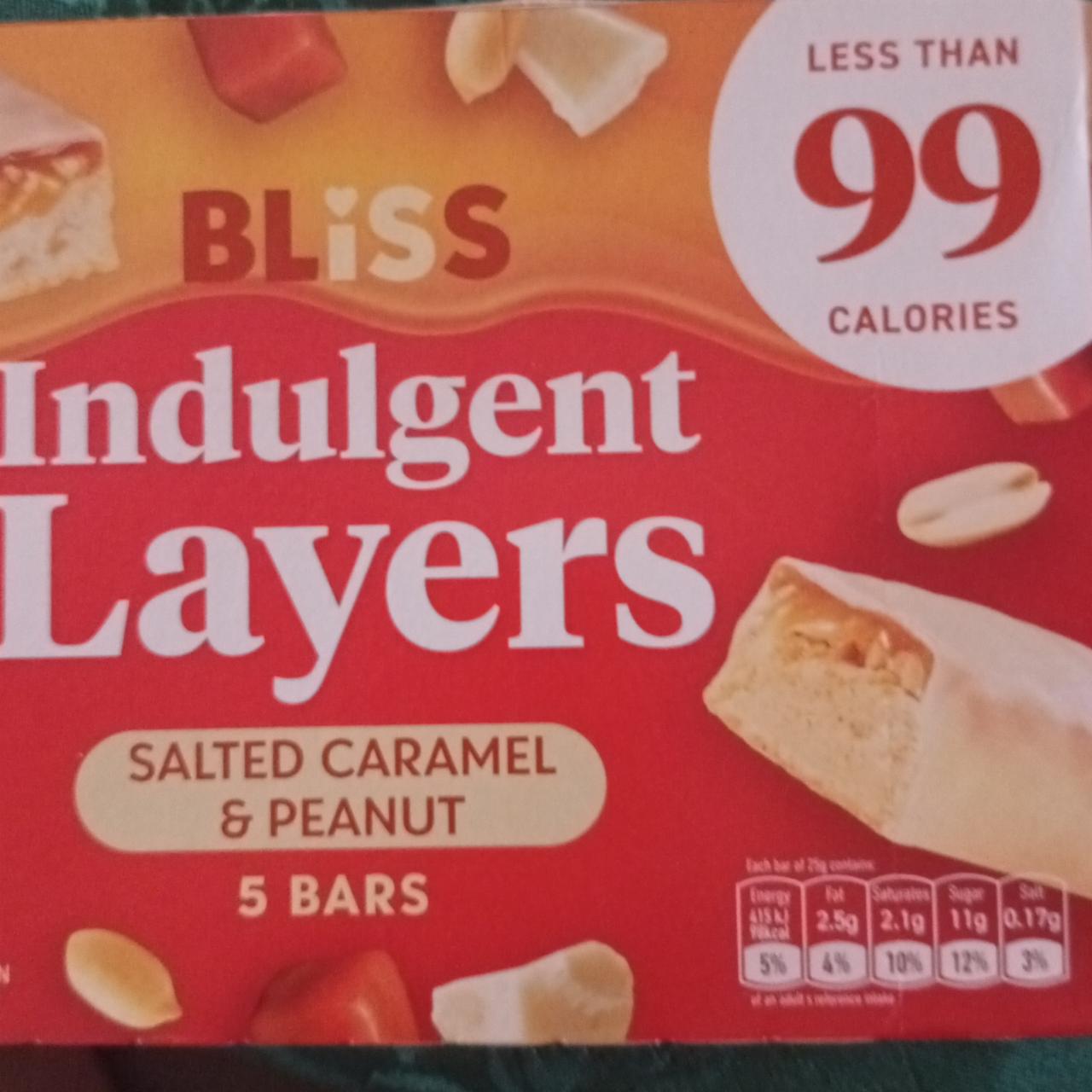 Fotografie - Indulgent Layers Salted Caramel and Peanut 5 bars Bliss