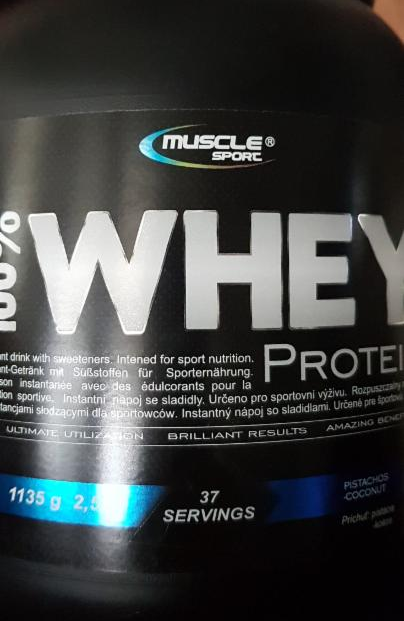 Fotografie - whey protein 100% pistacia kokos MuscleSport