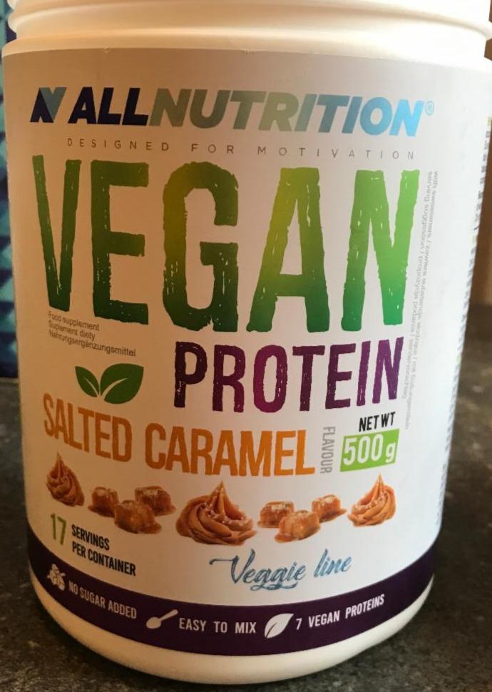 Fotografie - Vegan Pea Protein Salted Caramel flavour Allnutrition