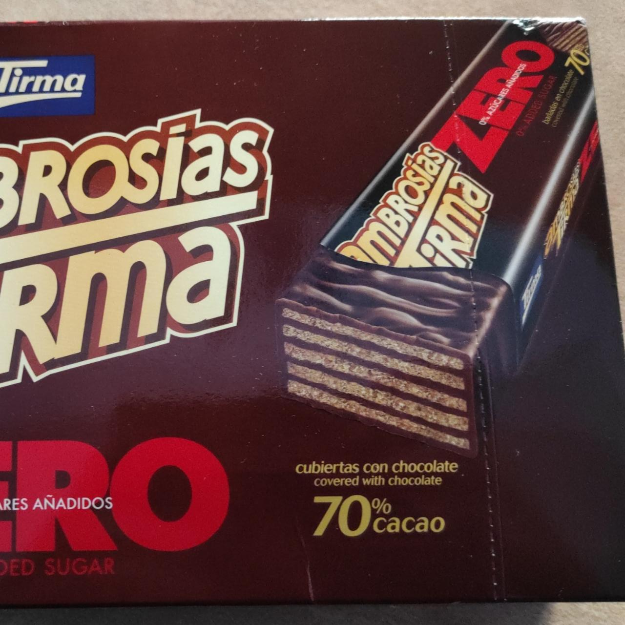 Fotografie - Ambrosías Zero 70% cacao Tirma