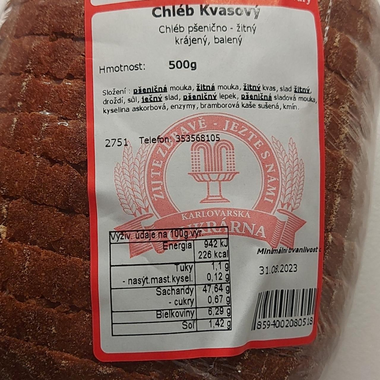 Fotografie - Chléb Kvasový pšenično-žitný Karlovarská cukrárna