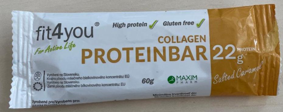 Fotografie - ProteinBar Collagen 22g protein Salted Caramel Fit4you