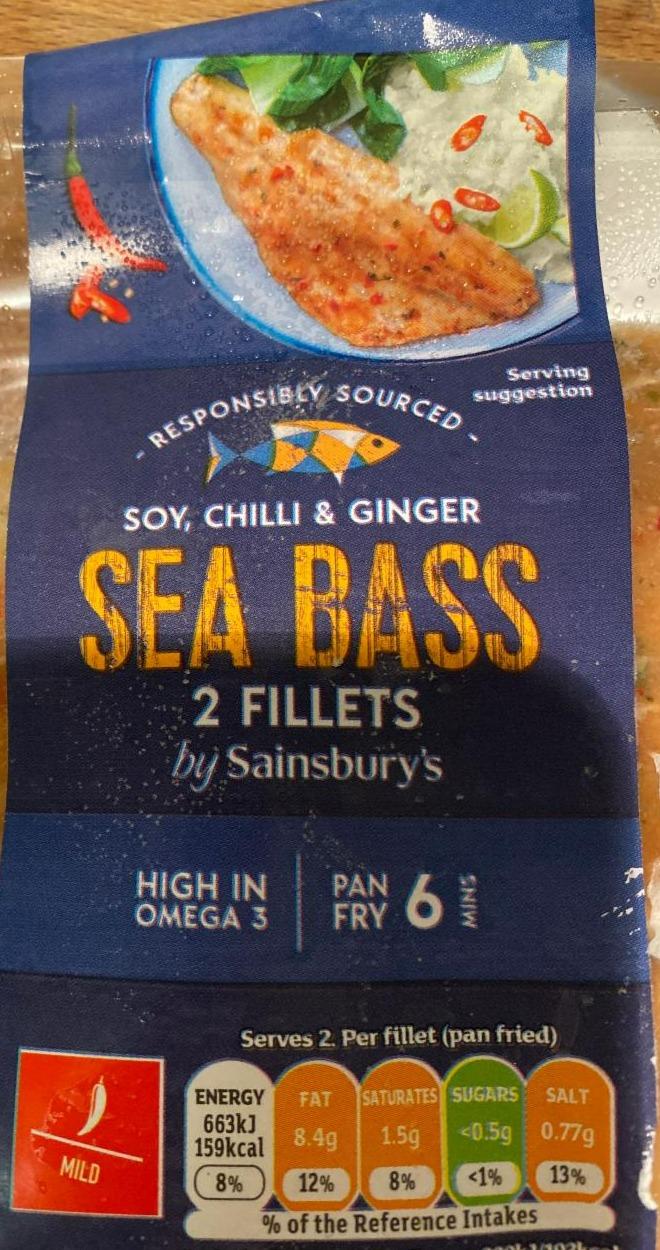 Fotografie - Soy, Chilli & Ginger Sea Bass Sainsbury's
