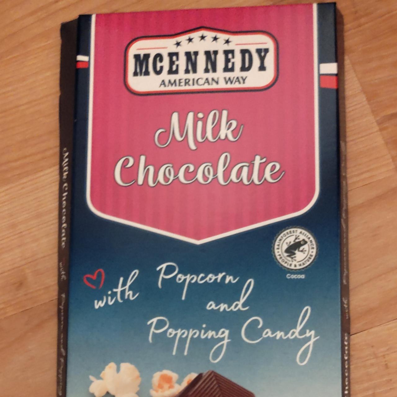 Fotografie - Milk chocolate with popcorn and popping candy McEnnedy American Way