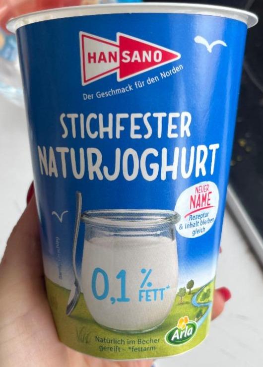 Fotografie - Stichfester Naturjoghurt 0,1% Fett Hansano