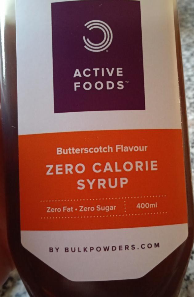Fotografie - Zero calorie syrup Butterscotch flavours Active food
