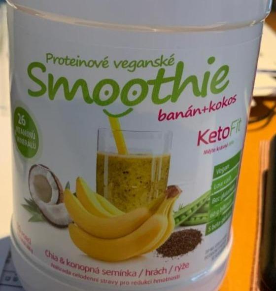 Fotografie - Proteinové smoothie veganské Banán + Kokos KetoFit