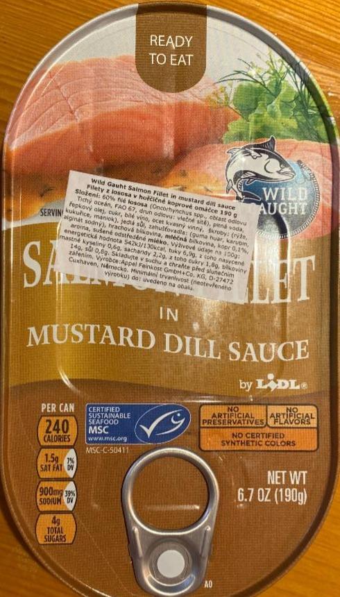 Fotografie - Salmon fillet in mustard dill sauce Lidl