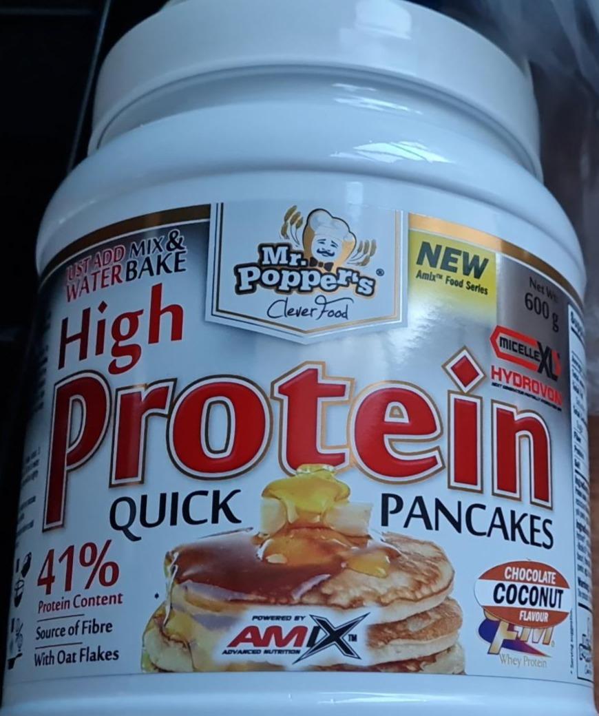 Fotografie - High protein quick pancakes chocolate coconut Mr. Popper's