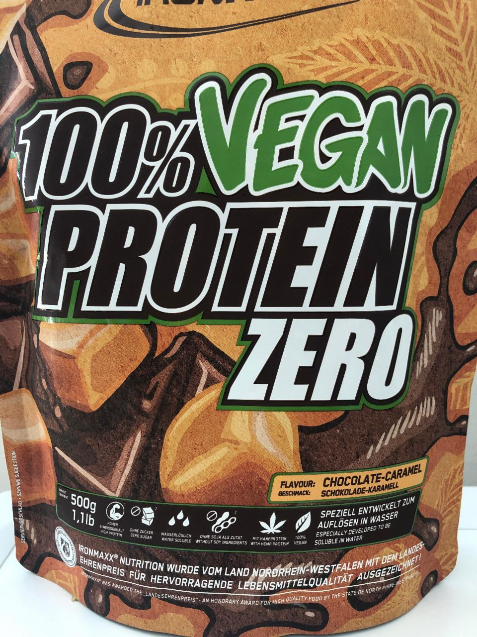 Fotografie - 100% Vegan Protein Zero Chocolate-Caramel IronMaxx