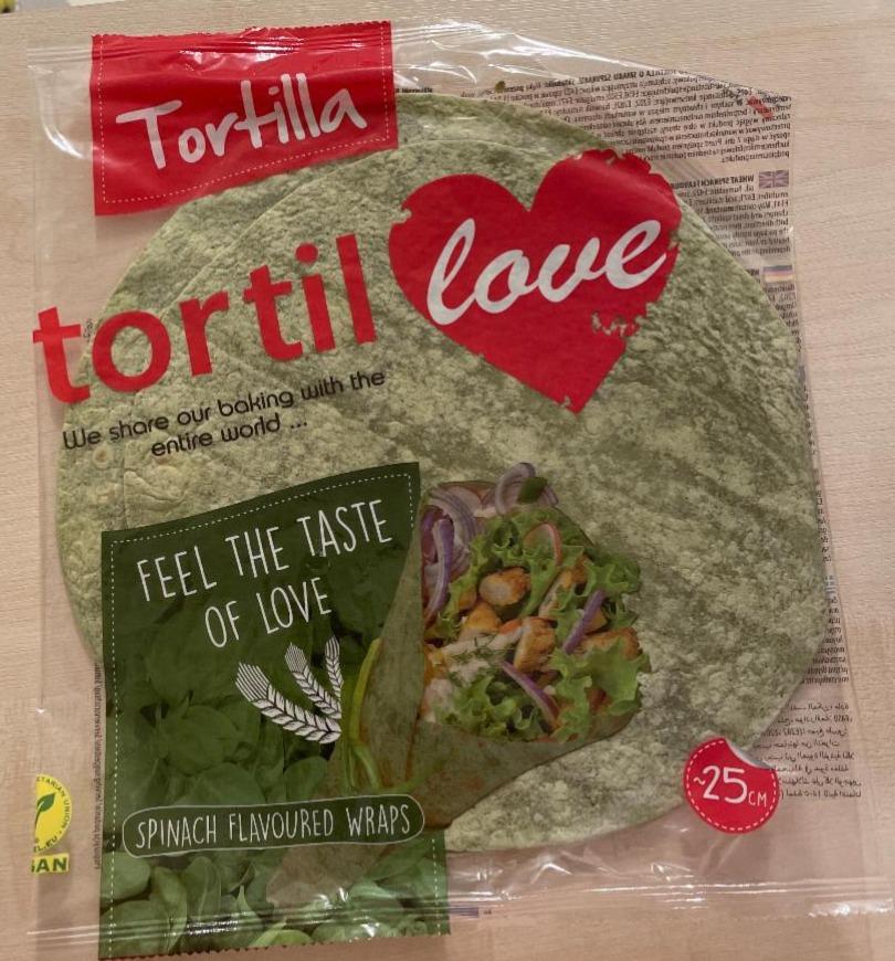 Fotografie - Tortilla Spinach flavoured Wraps Tortil love