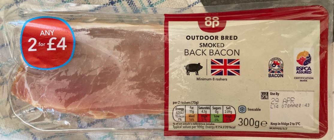 Fotografie - Smoked back bacon coop