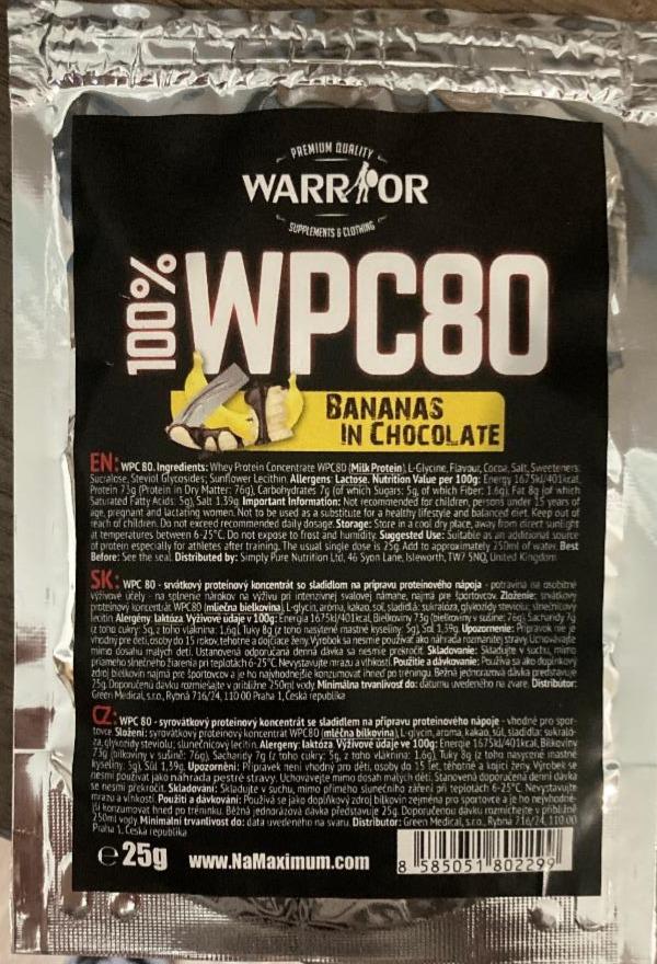Fotografie - 100% WPC80 Bananas in chocolate Warrior