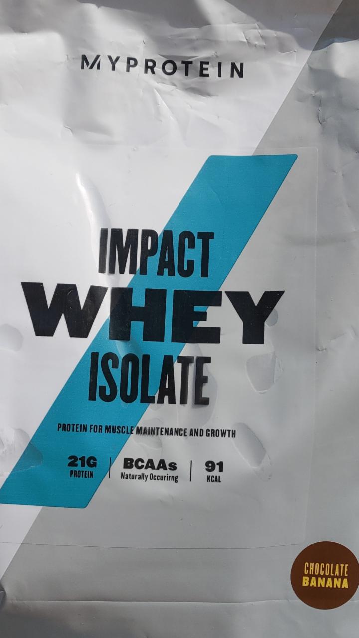 Fotografie - Impact whey isolate chocolate banana MyProtein