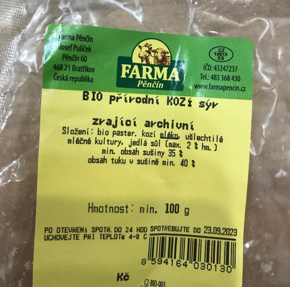 Fotografie - Bio přírodní kozí sýr Farma Pěnčín