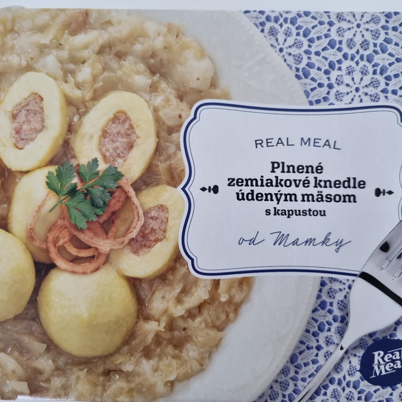 Fotografie - Plnené zemiakové knedle údeným mäsom s kapustou Real Meal