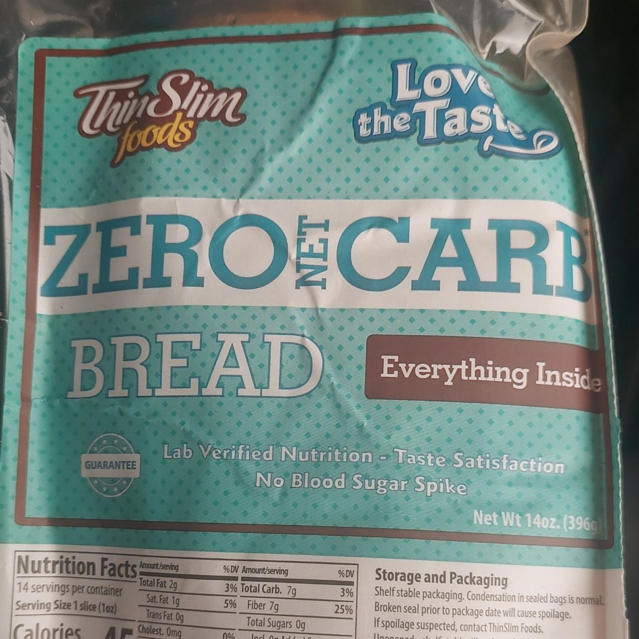 Fotografie - Zero Net Carb Bread ThinSlim Foods
