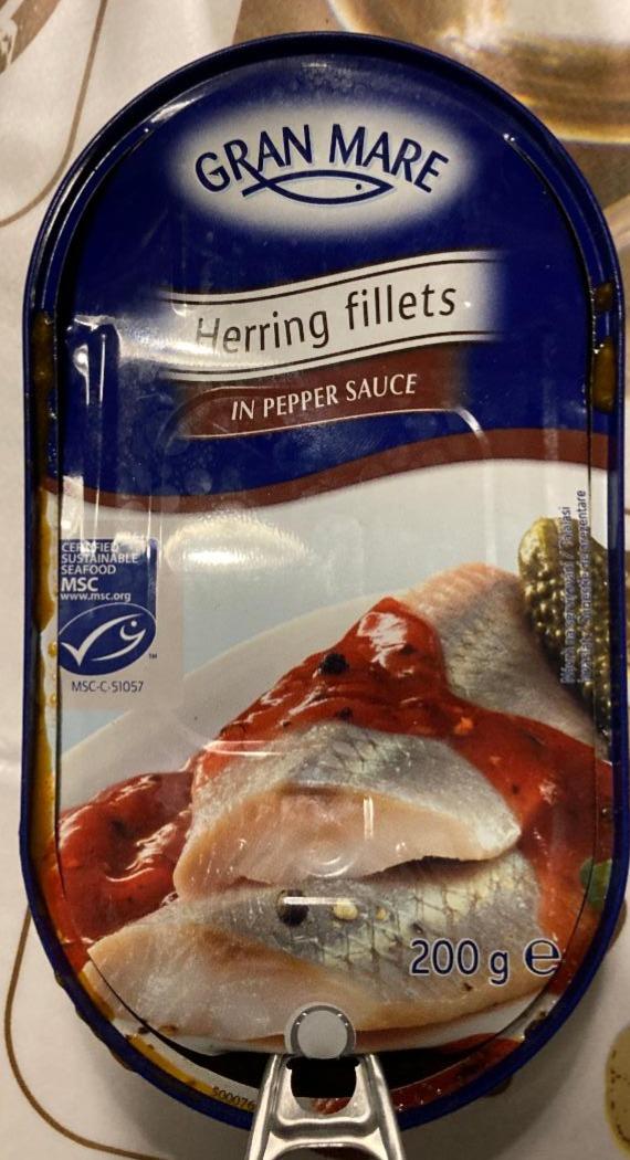 Fotografie - Herring Fillets in Pepper Sauce Gran Mare