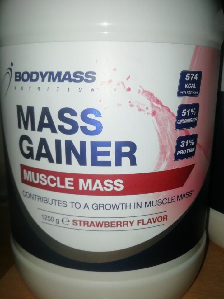 Fotografie - Mass Gainer Muscle Mass Strawberry BodyMass