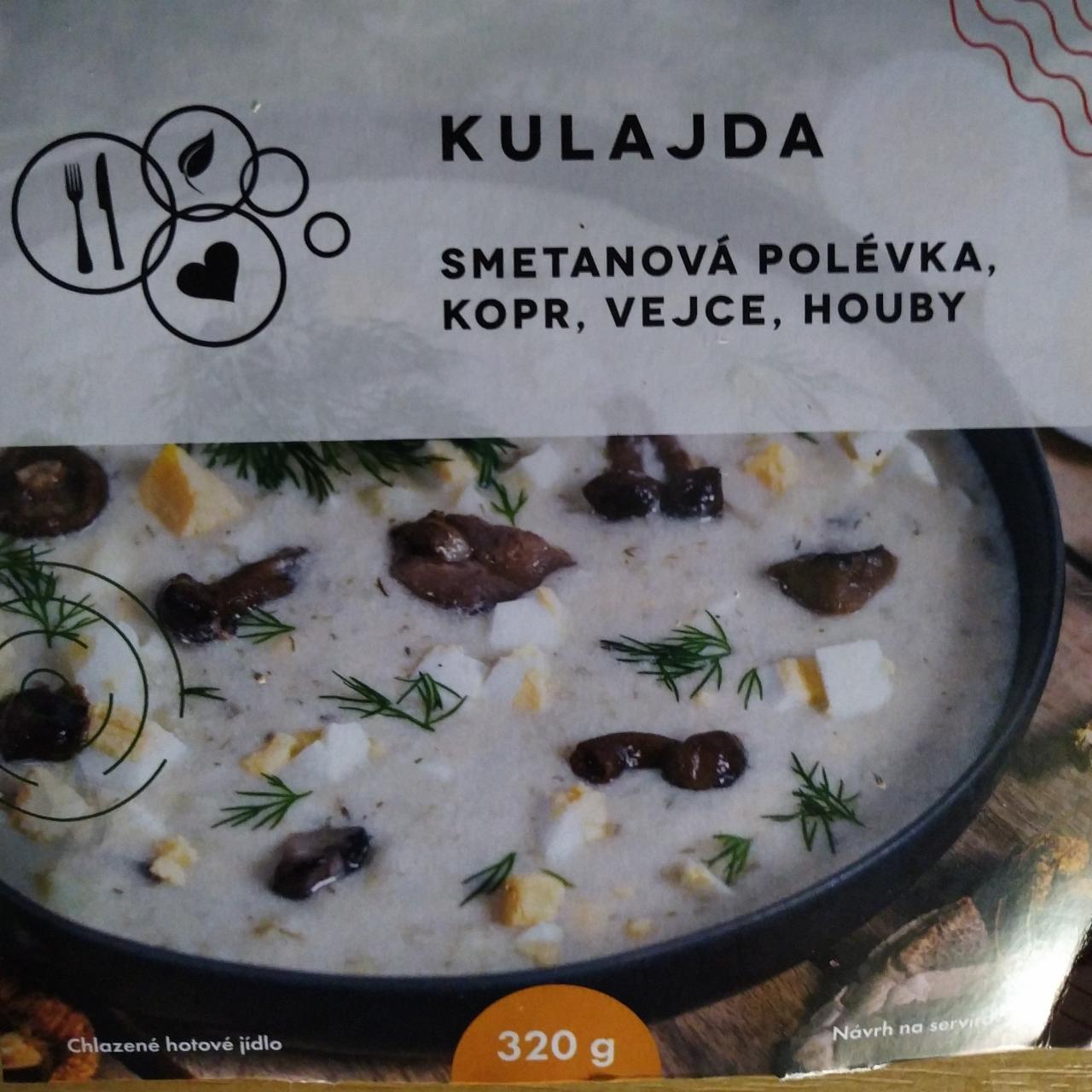 Fotografie - Kulajda smetanová polévka, kopr, vejce, houby
